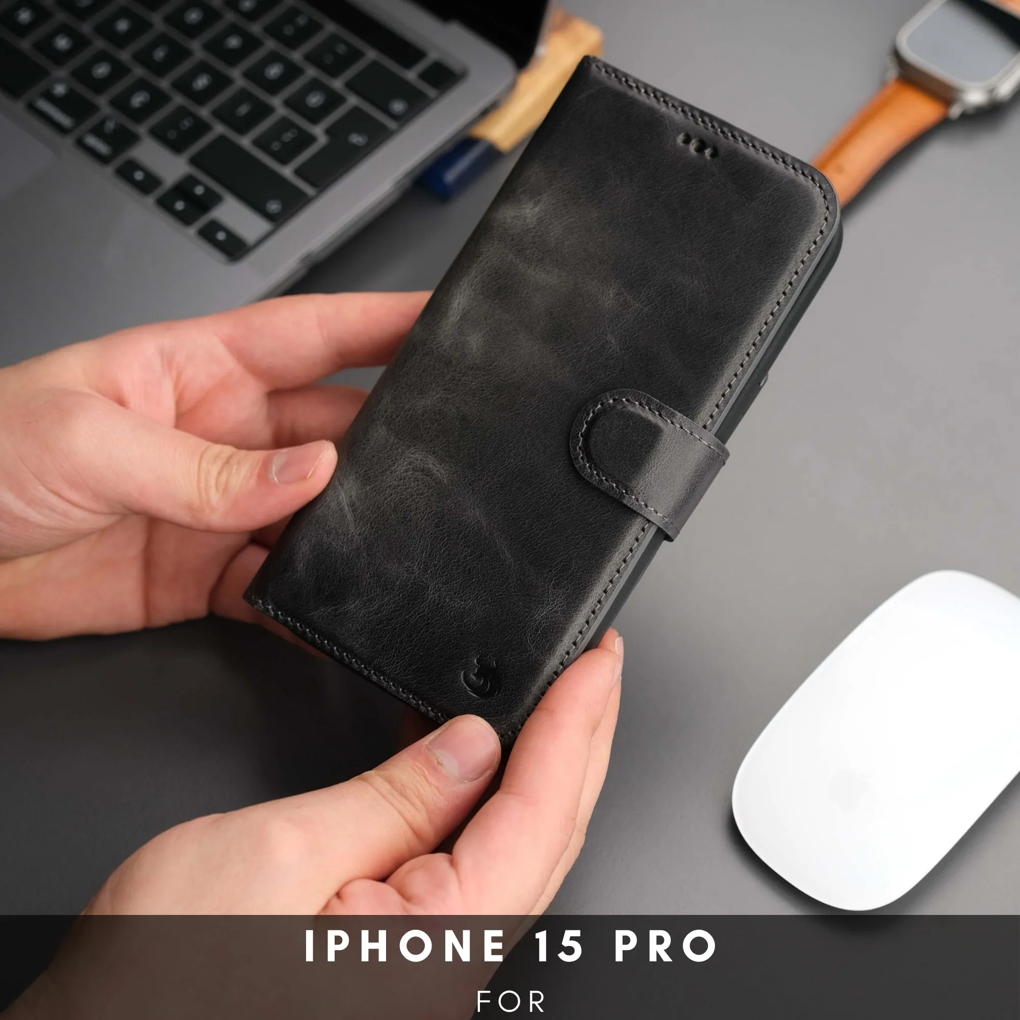 Casper iPhone 16 Plus Wallet Case Leather MagSafe