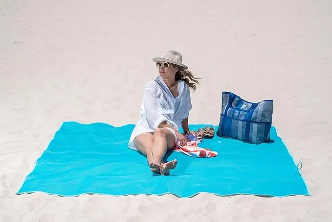 CGEAR Sandlite – Patented Sand-Free Beach Mat – Multi Use Outdoor Camping Mat, Picnic Blanket, Exercise Stretching Mat – Rollup Compact – Great for Families