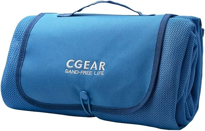 CGEAR Sandlite – Patented Sand-Free Beach Mat – Multi Use Outdoor Camping Mat, Picnic Blanket, Exercise Stretching Mat – Rollup Compact – Great for Families