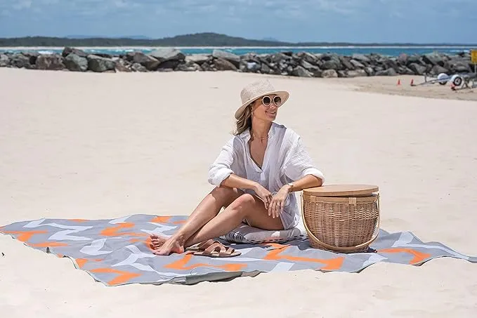 CGEAR Sandlite – Patented Sand-Free Beach Mat – Multi Use Outdoor Camping Mat, Picnic Blanket, Exercise Stretching Mat – Rollup Compact – Great for Families