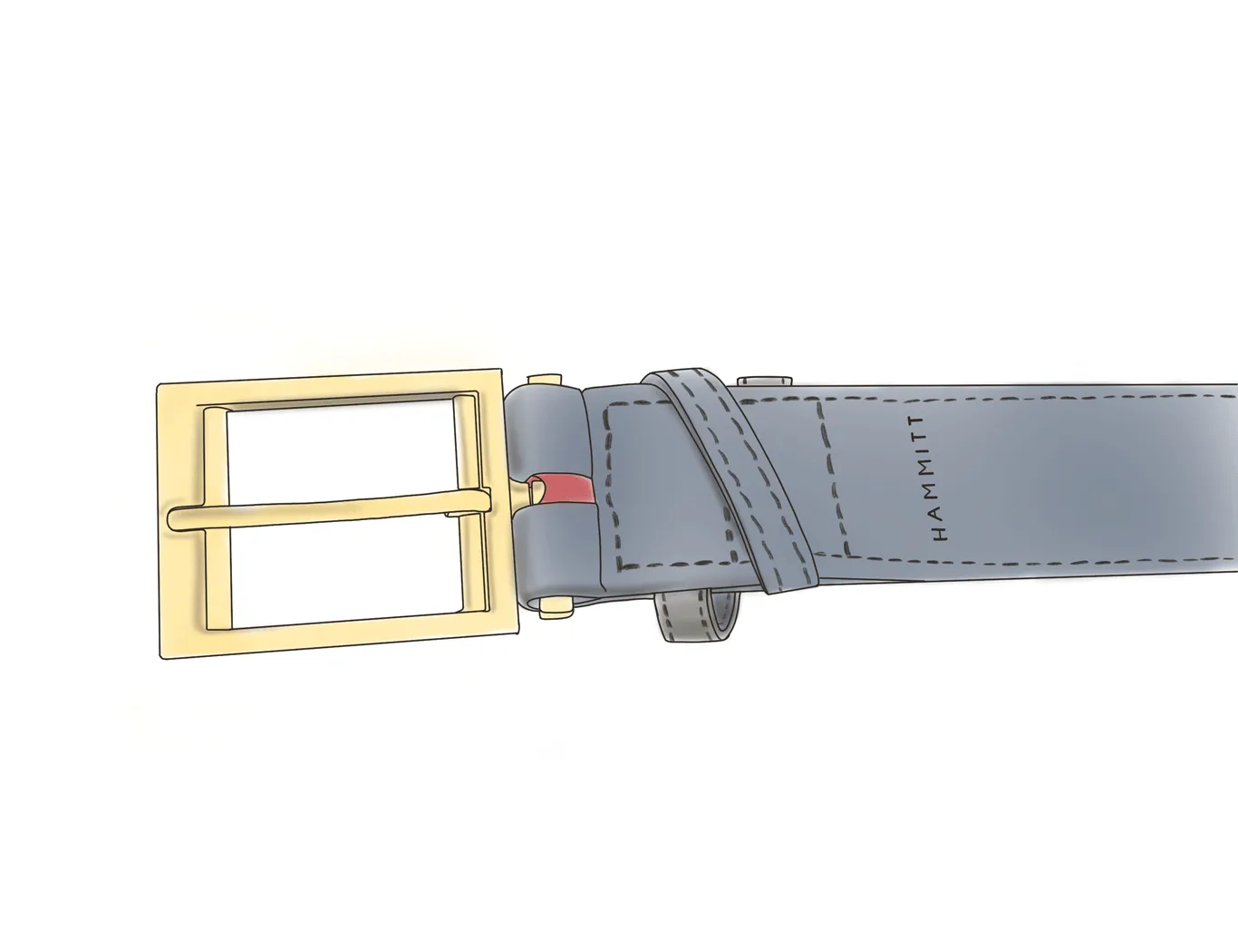 Charlie Reversible Riveted Belt | Black/Pew/Brushed Silver | Lrg