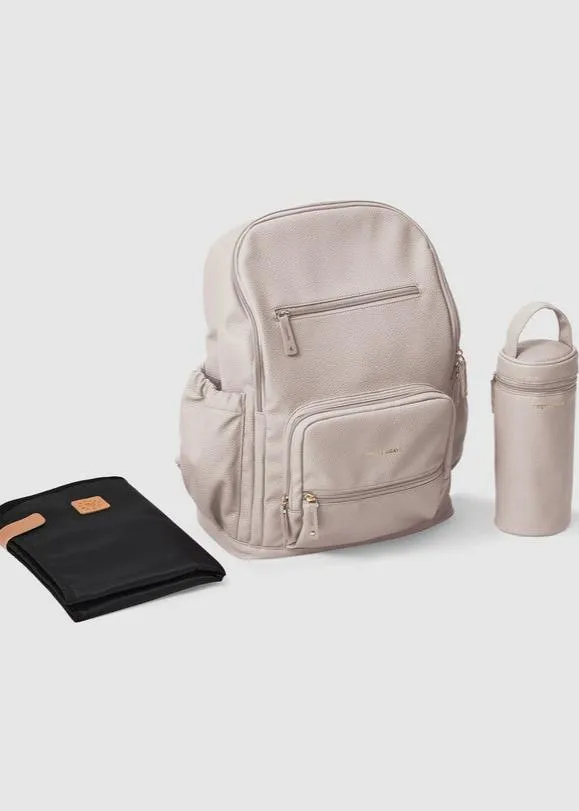 Chloe Backpack / Nappy Bag Stone Pebble
