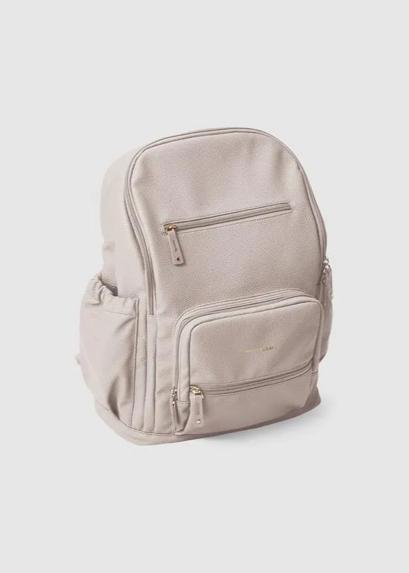 Chloe Backpack / Nappy Bag Stone Pebble