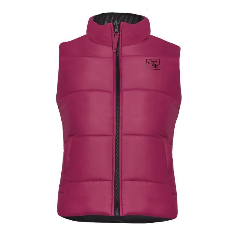 CLPF495-L-Pnk/Blk Insulated Ladies Reversible Vest