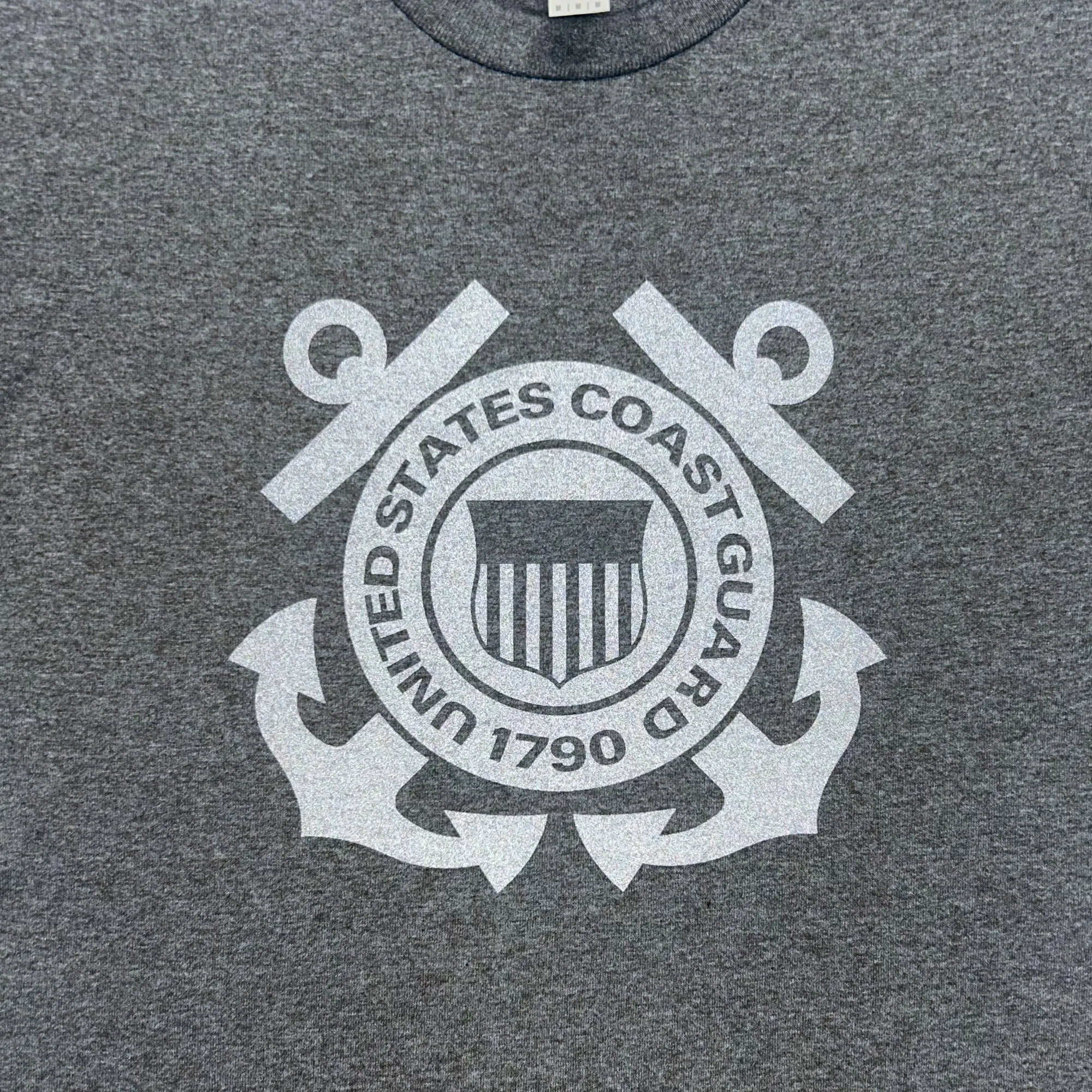 Coast Guard Reflective Logo T-Shirt (Charcoal)