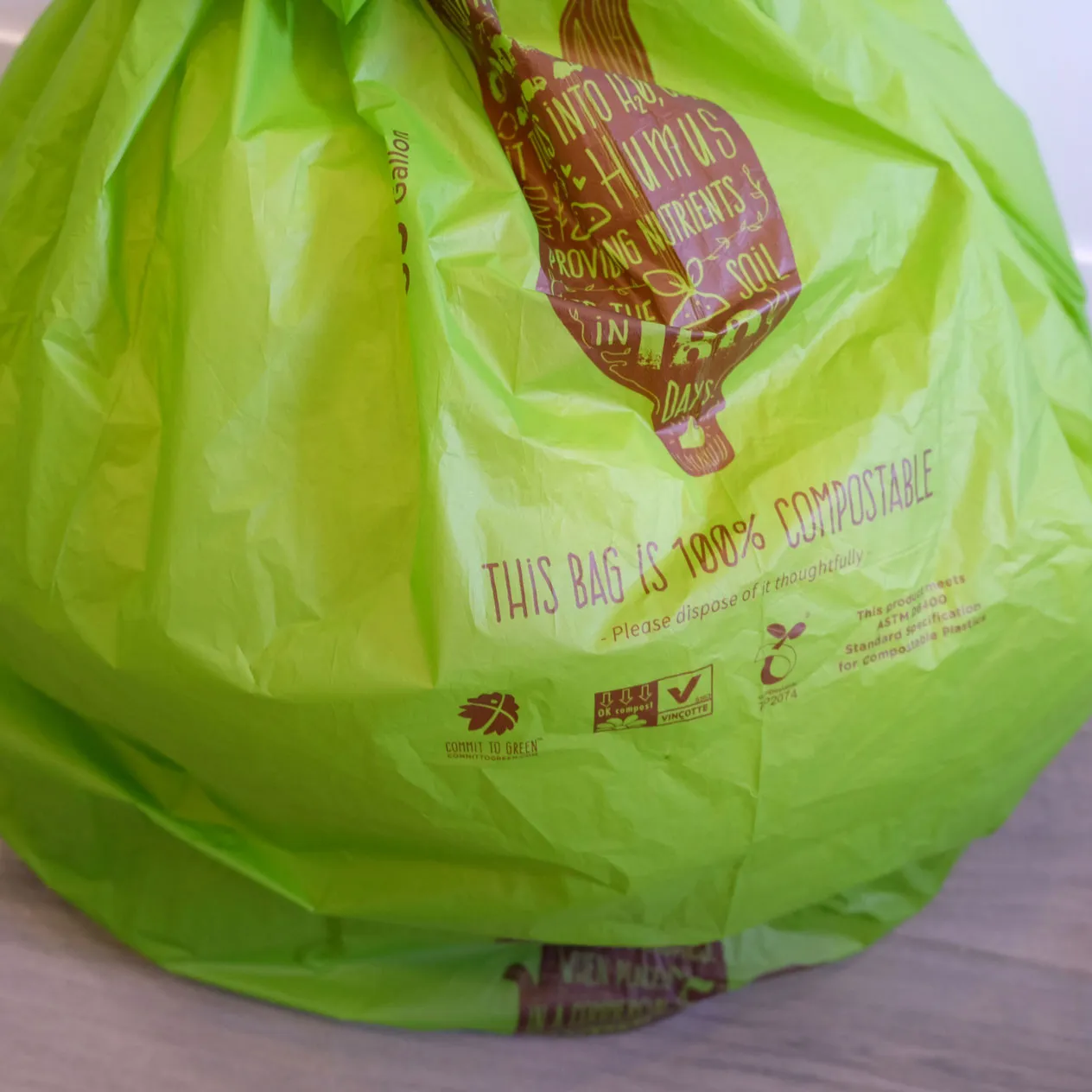 Compostable Trash Bin Liners<br>13 Gallon x5