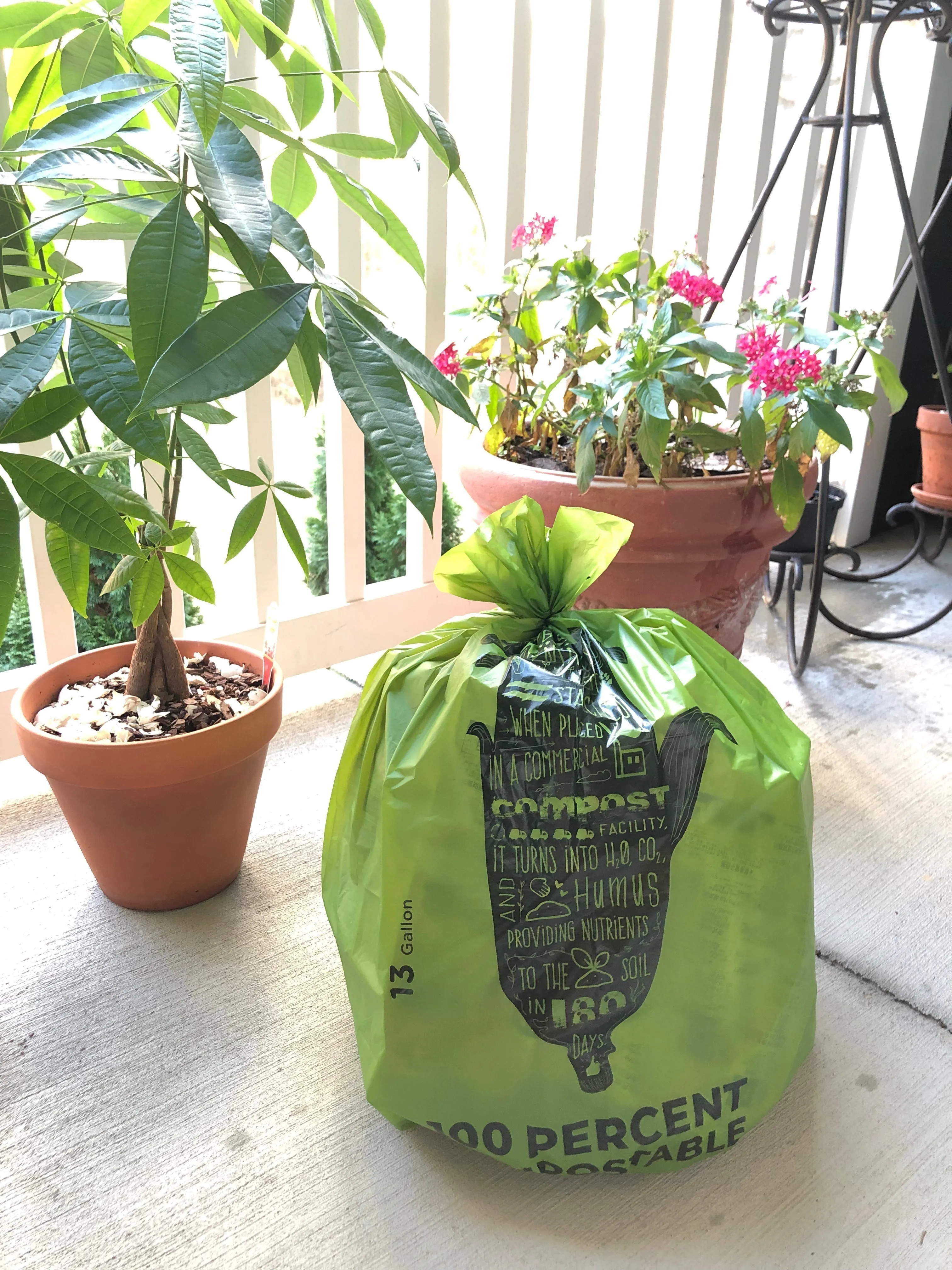 Compostable Trash Bin Liners<br>13 Gallon x5