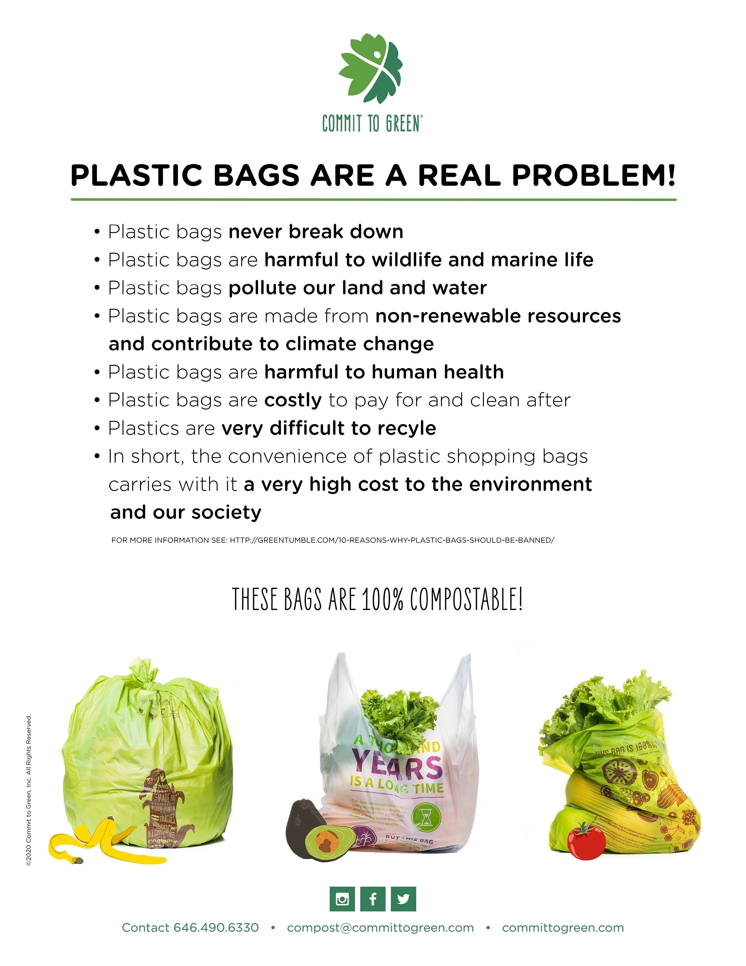 Compostable Trash Bin Liners<br>13 Gallon x5