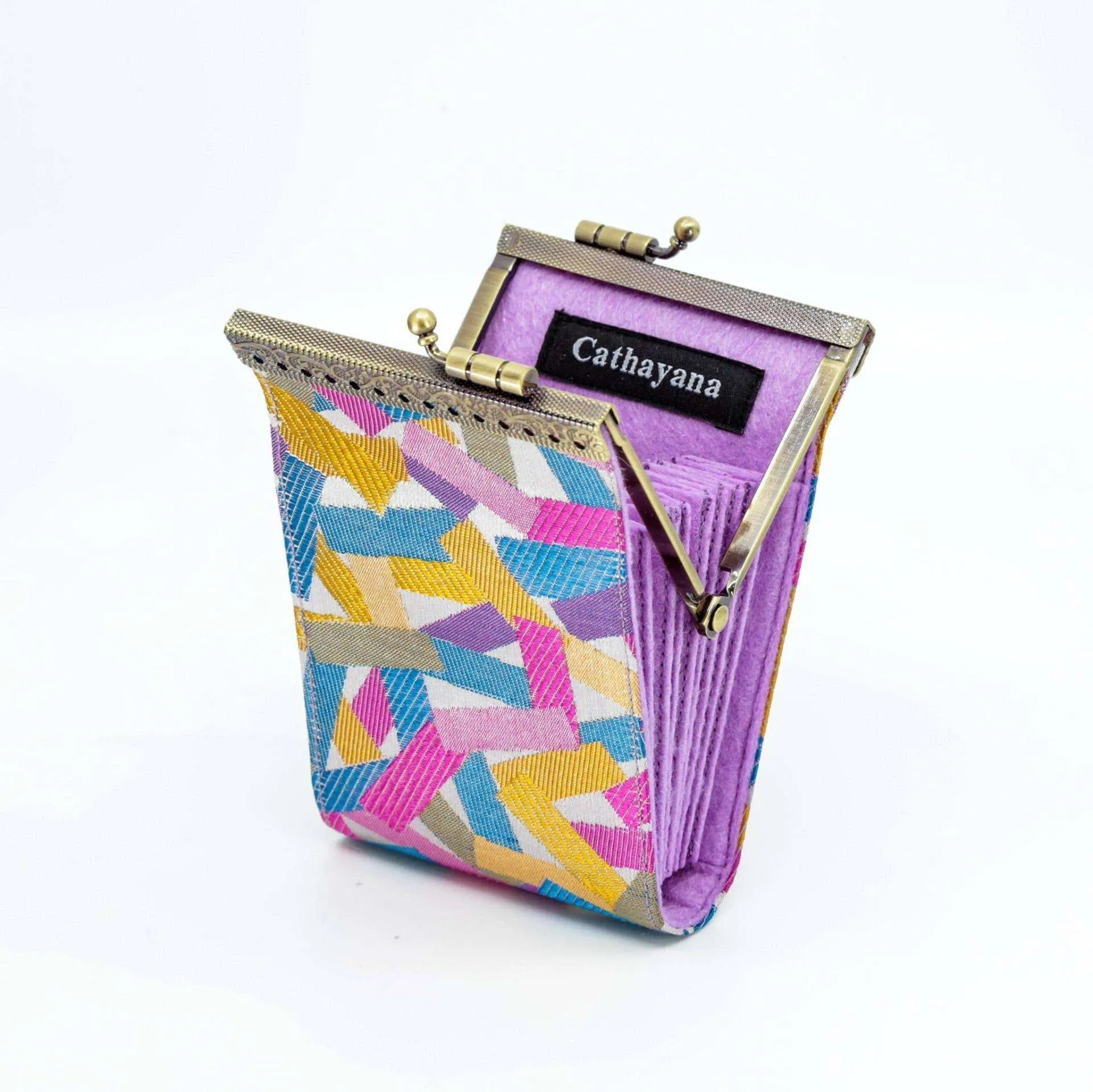 Confetti Pattern Brocade Card Holder with RFID Protection
