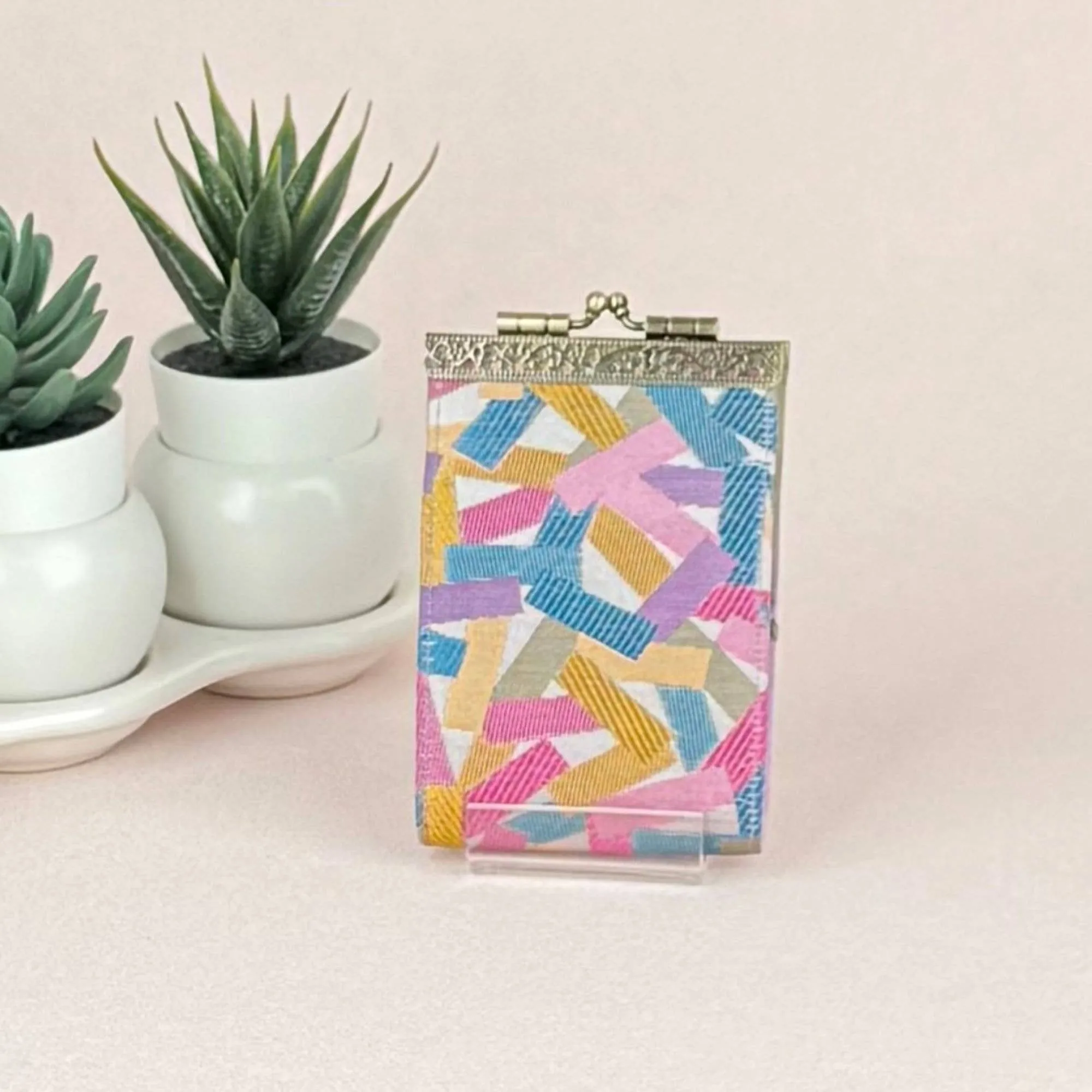 Confetti Pattern Brocade Card Holder with RFID Protection