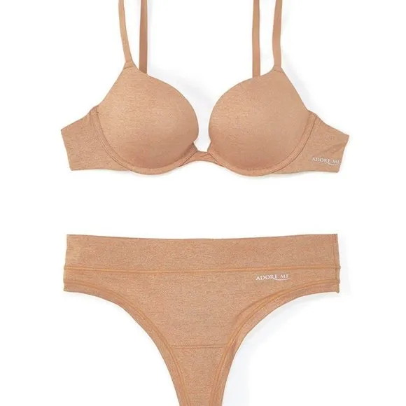 COPY - Adore Me Contour Tan Seamless Bra Gray Tan