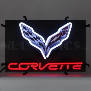 Corvette C7 Junior Neon Sign with Backing