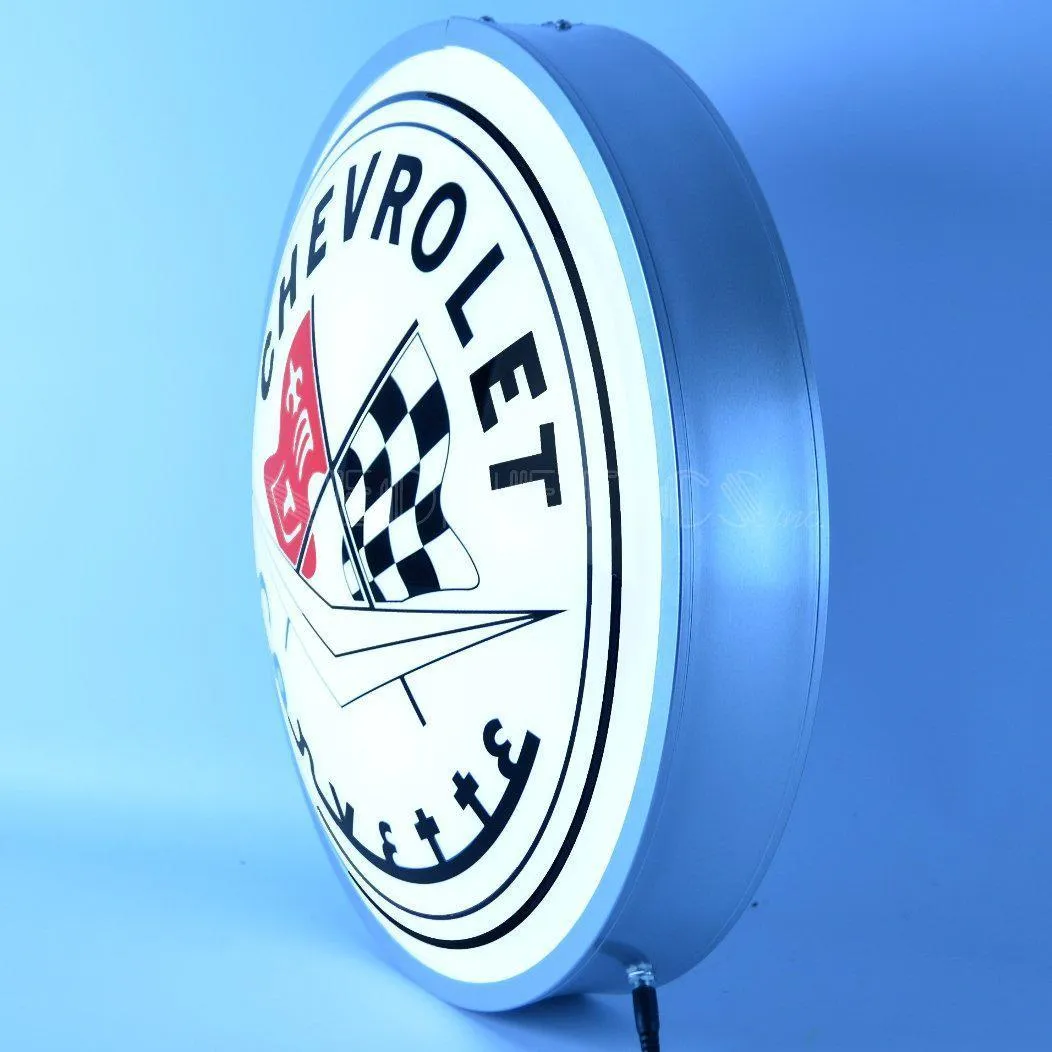 Corvette Flags Backlit LED Sign (15")
