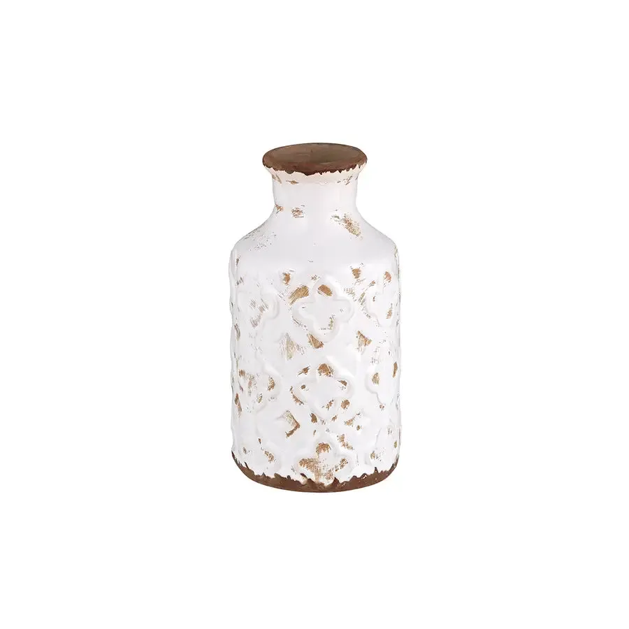 CREAM BOTTLE VASE