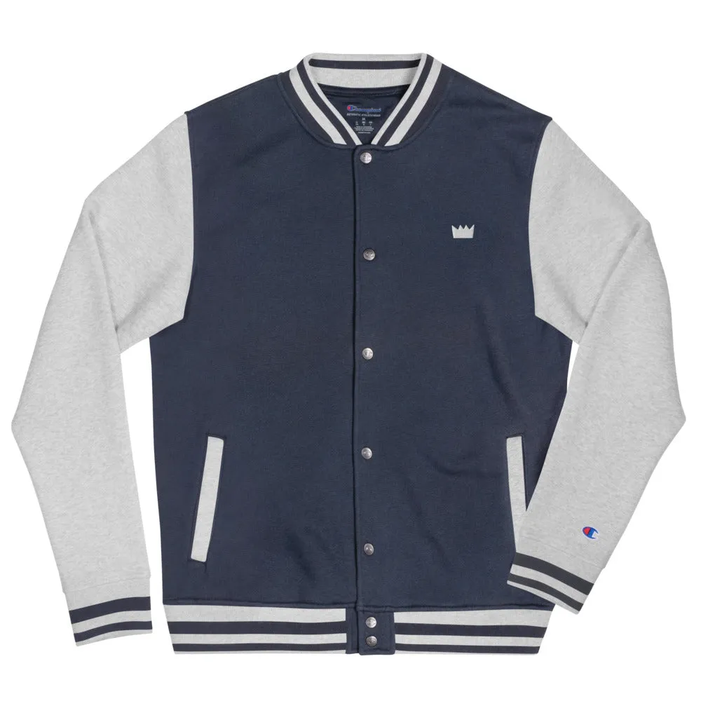 Crown Logo Embroidered Champion Bomber Jacket