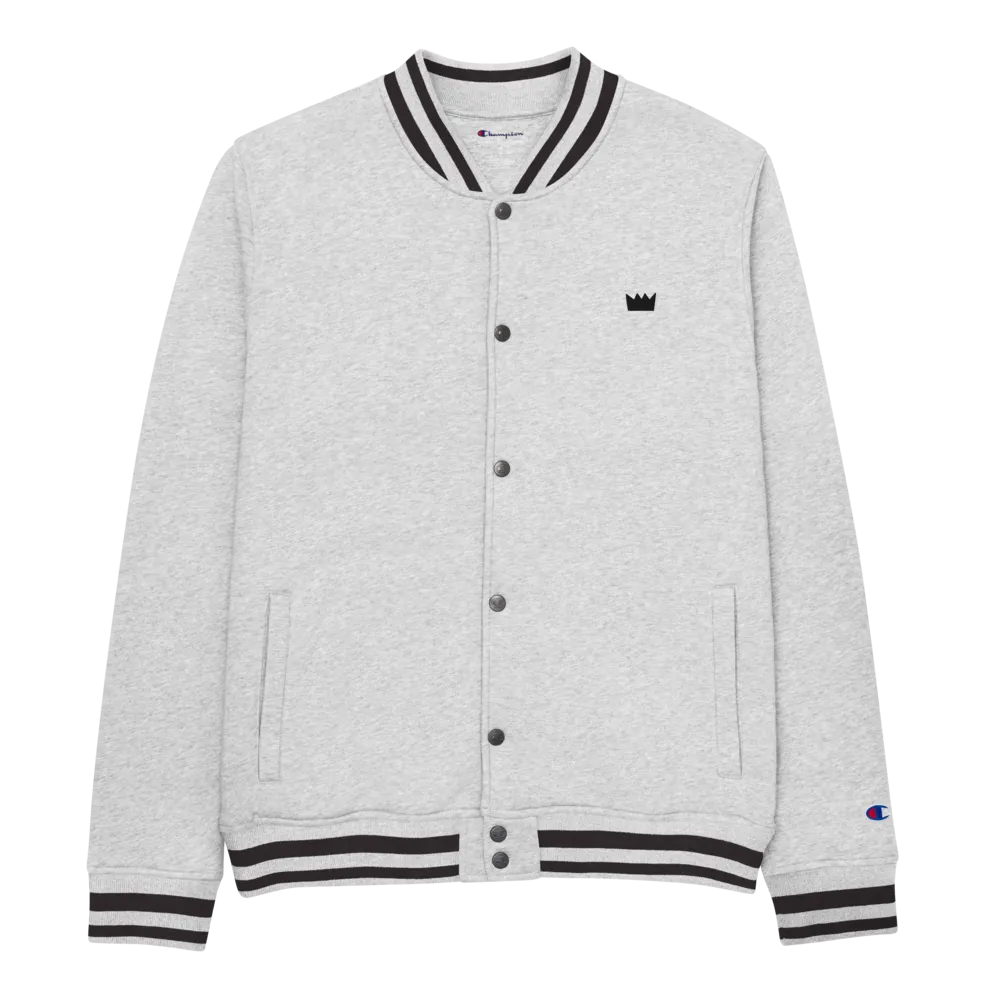 Crown Logo Embroidered Champion Bomber Jacket