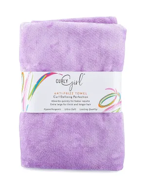 Curly Girl® Curly Hair Towel, Large Microfiber 22" x 39", Super Absorbent for Faster Drying Time