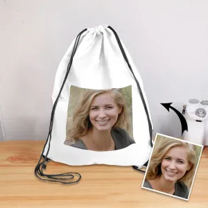 Custom Photo Drawstring Gym Bags Personalized Bag Travel Bag