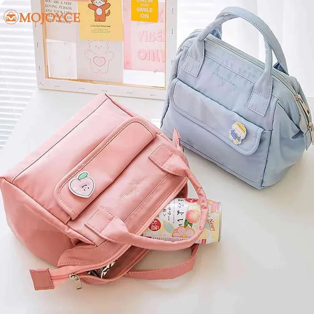 Cute Kawaii Peach Insulated Lunch Tote 🍑✨ - Stylish & Spacious Travel Bag for Women & Kids!