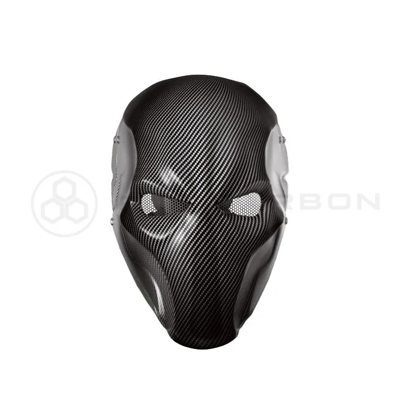 Deathstroke Mask Real Matte Carbon Fiber