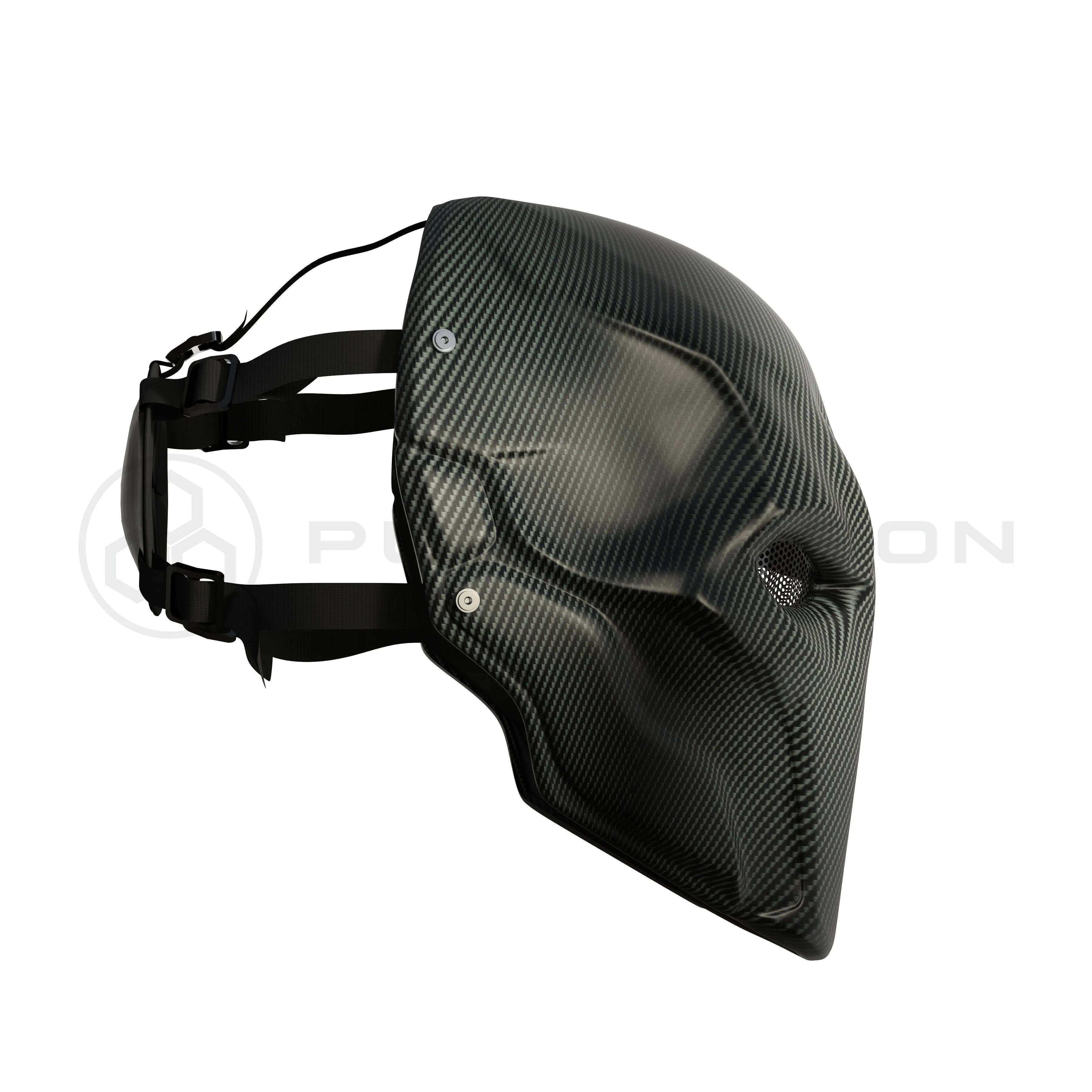 Deathstroke Mask Real Matte Carbon Fiber