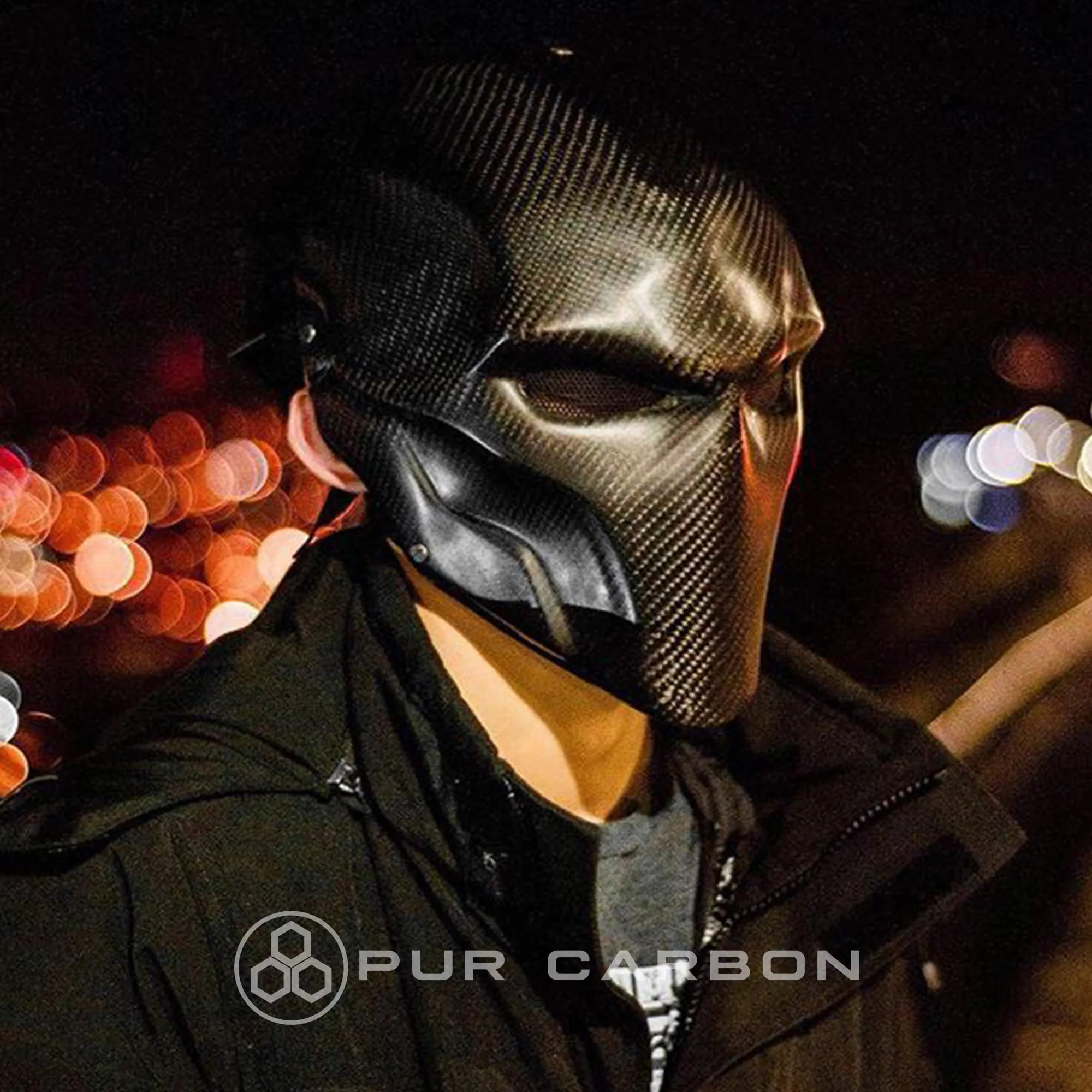 Deathstroke Mask Real Matte Carbon Fiber
