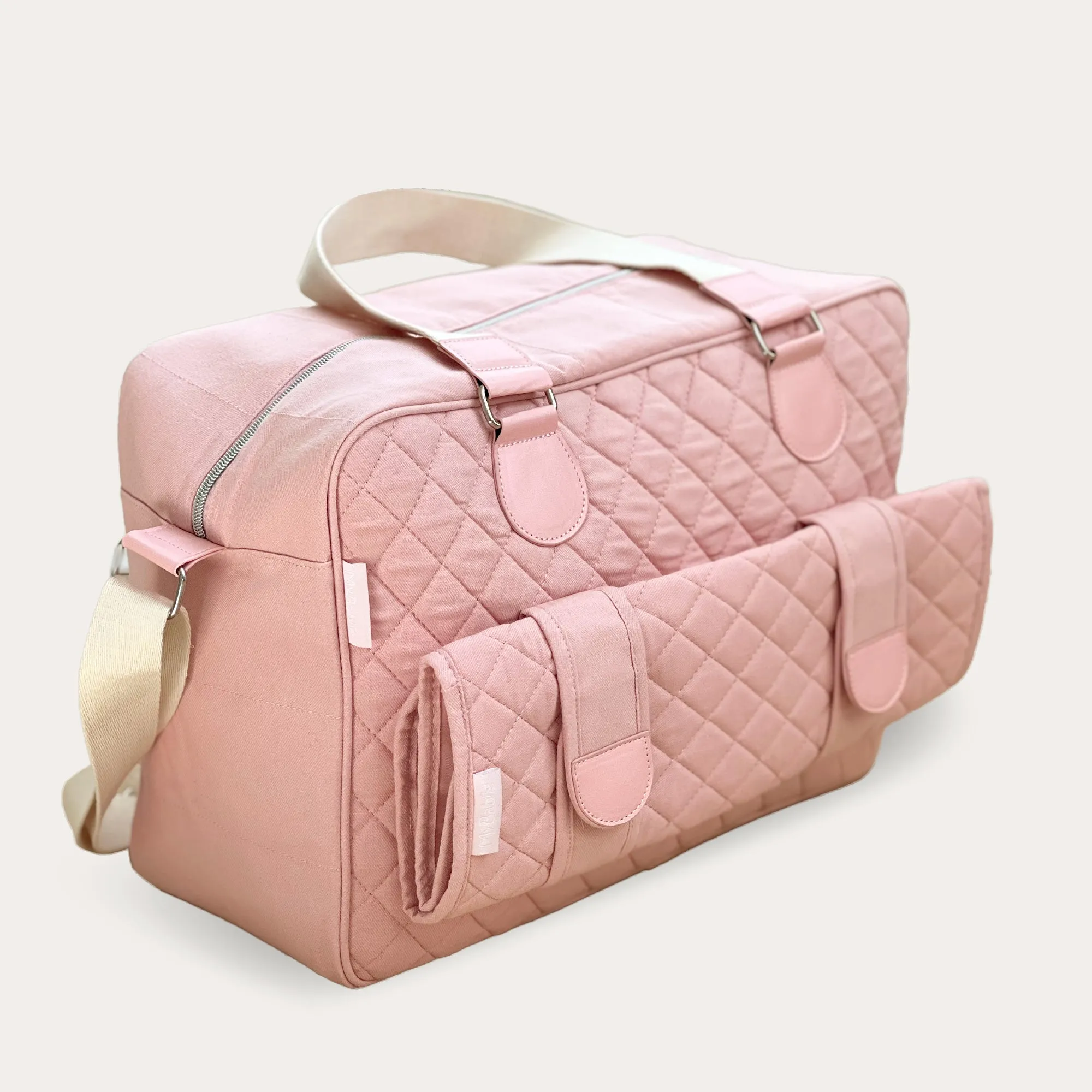 Deluxe Changing Bag - Pink Quilted