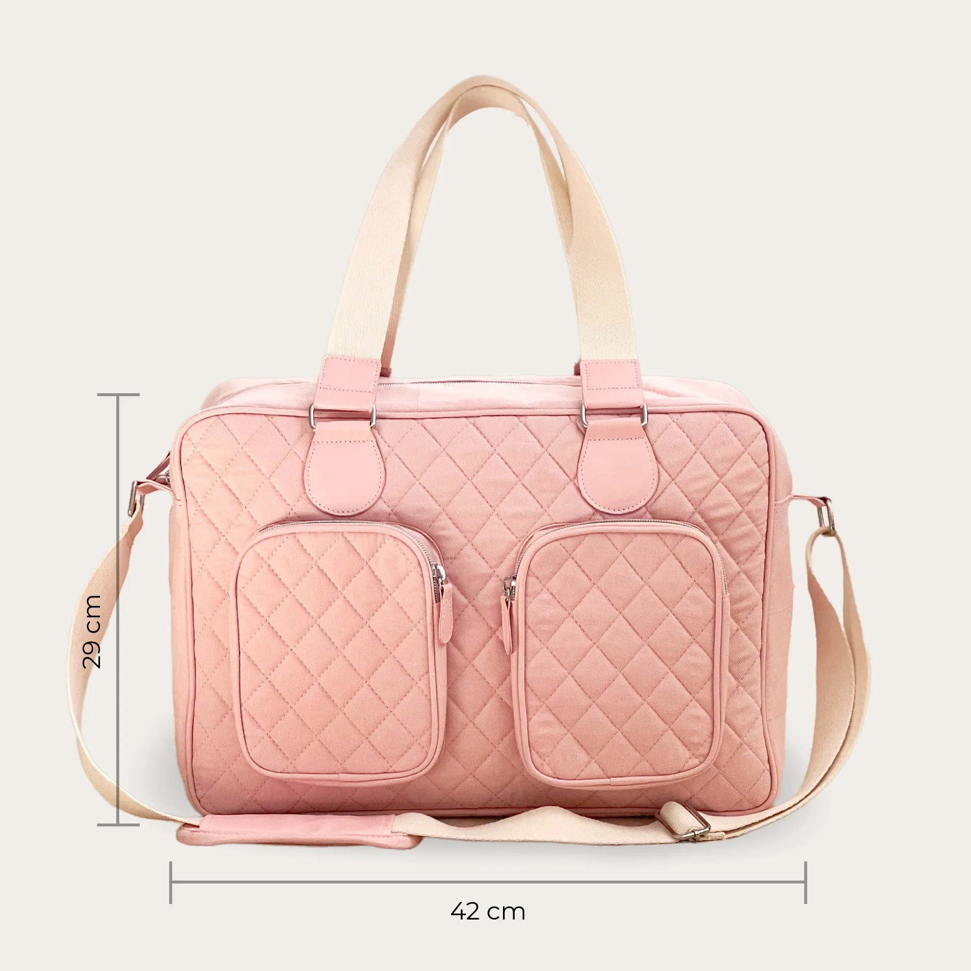 Deluxe Changing Bag - Pink Quilted