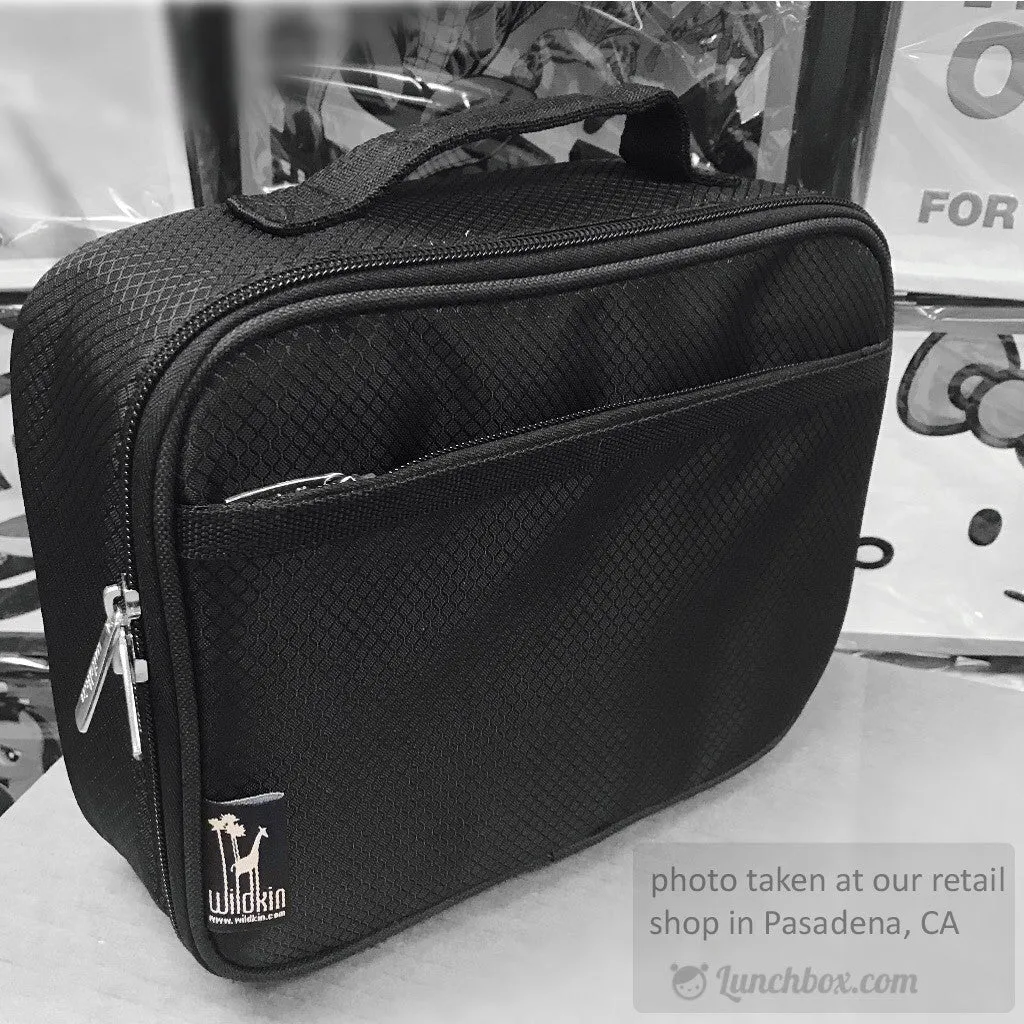 Diamond Weave Insulated Lunch Box - Black