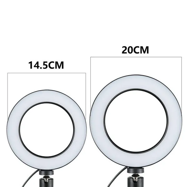 Dimmable LED SMD Ring Fill Light With Tripod for Camera Photo Studio Selfie Photography