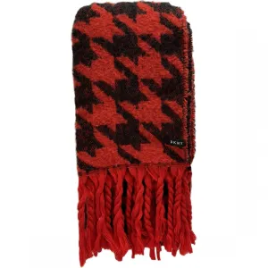 DKNY Women's Oversized Houndstooth Multifunctional Scarf With Fringe
