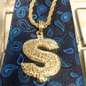 Dollar Sign Pendant Necklace $15 Optimismic Wigs and Gifts West St Paul MN