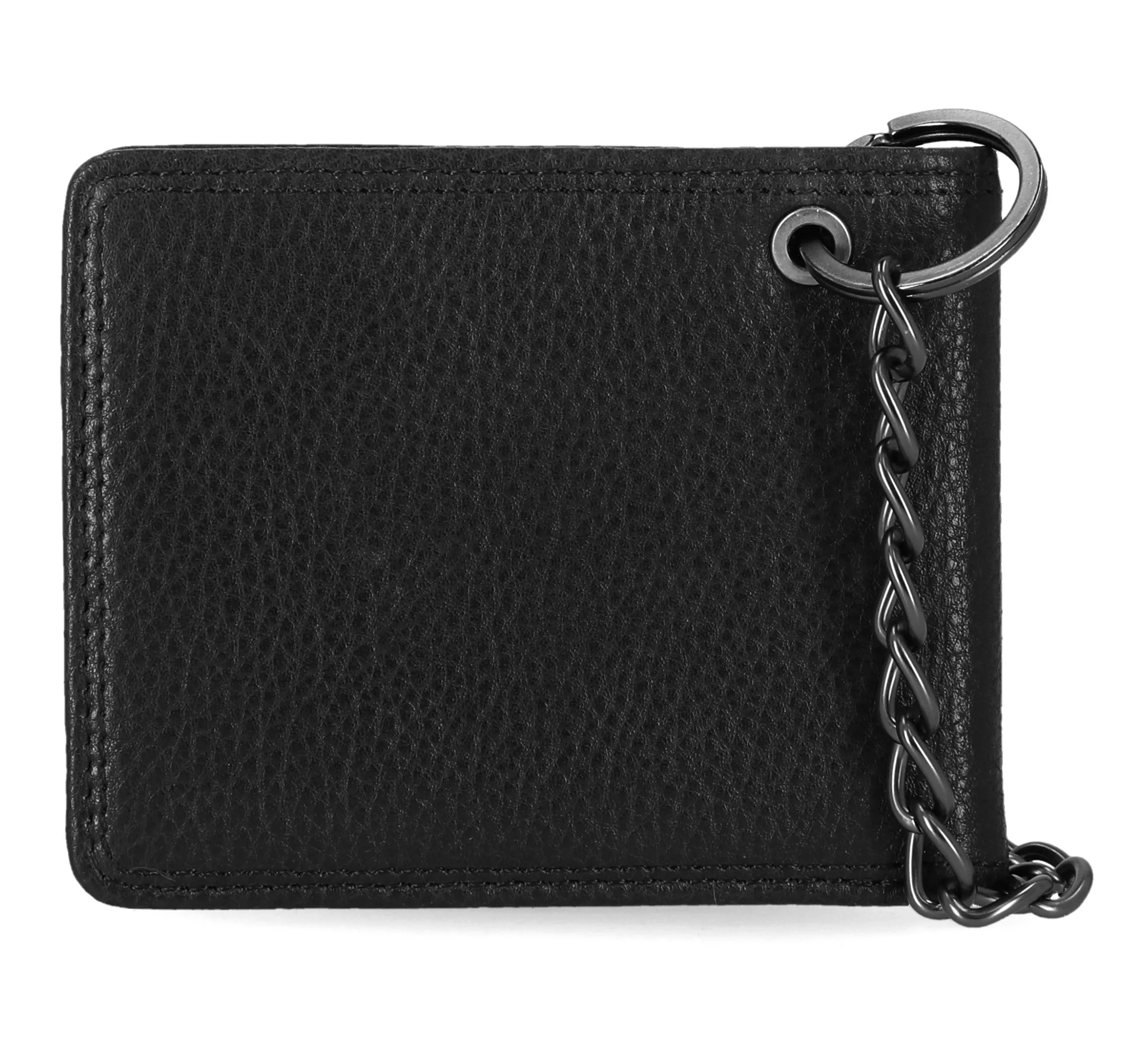 Eagle Bifold Wallet With Chain - Black