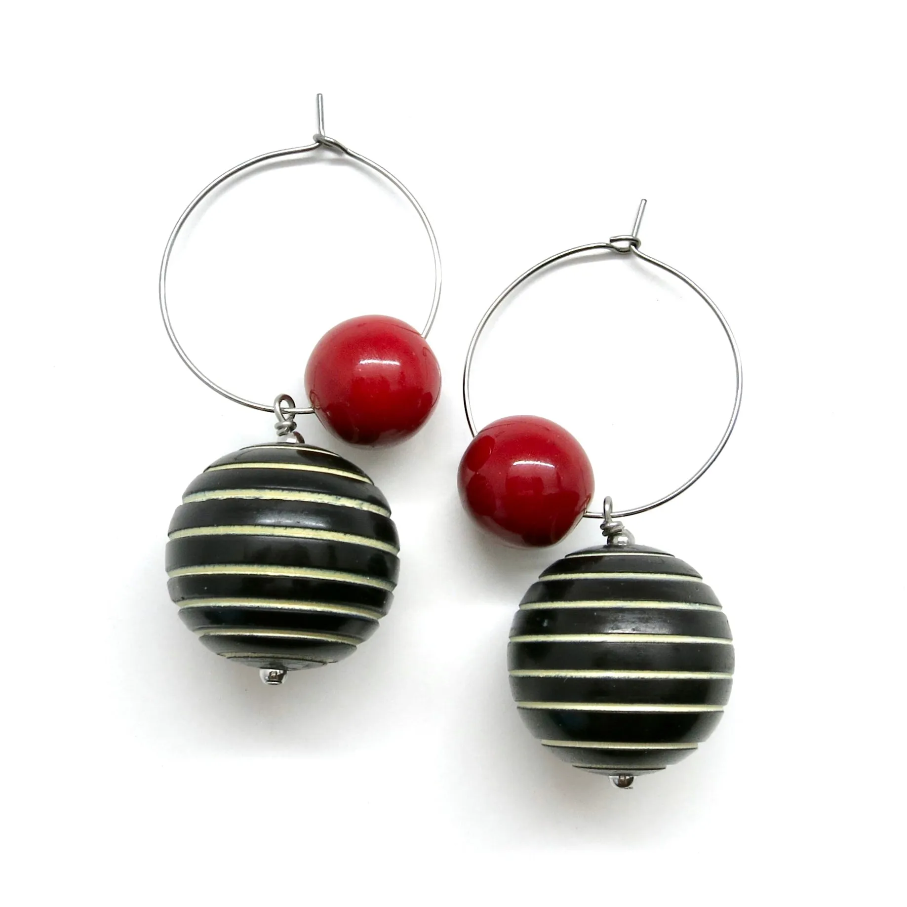 Earth and the Moon hoops (available in 7 different colors)