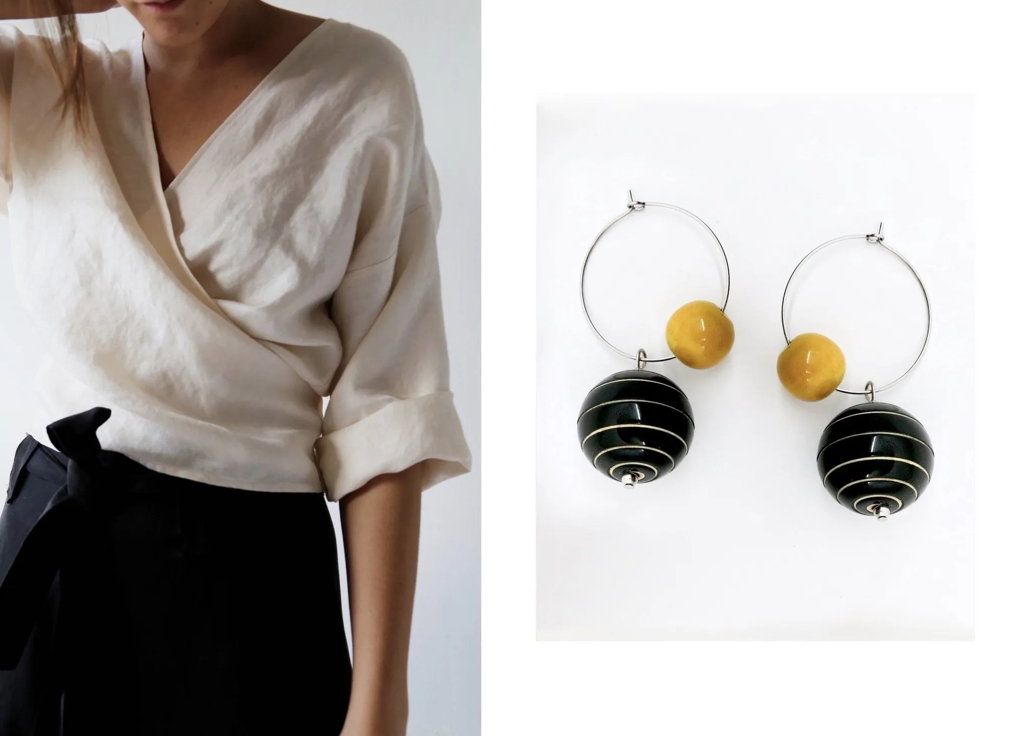 Earth and the Moon hoops (available in 7 different colors)