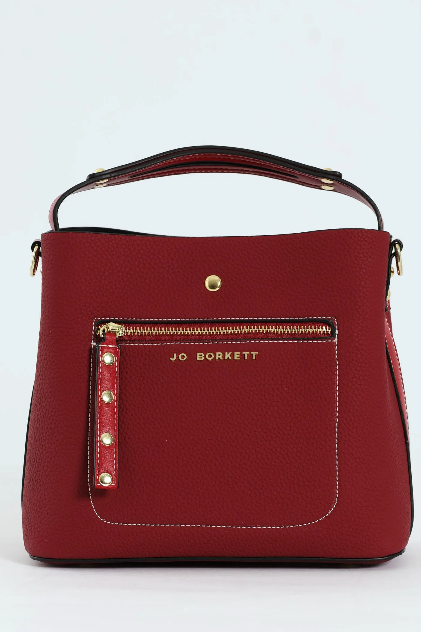 Elexi-Zip Front Bag - Burgundy