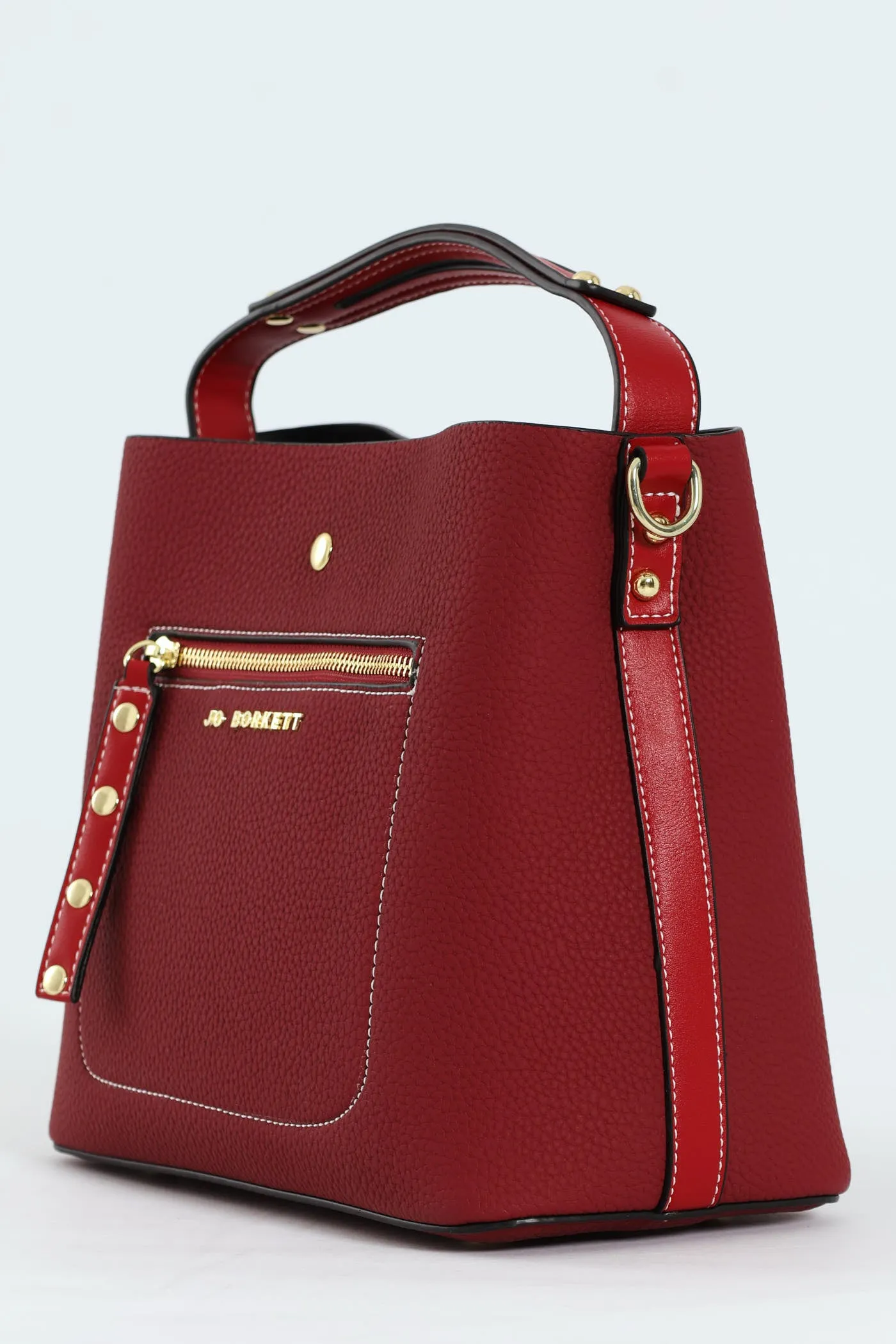 Elexi-Zip Front Bag - Burgundy