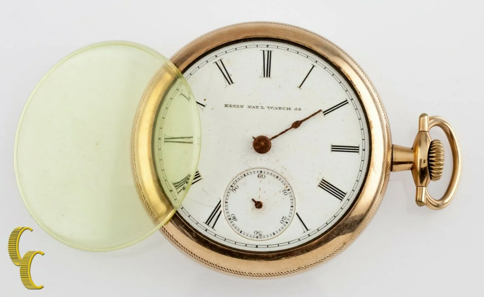 Elgin Open Face Gold Filled Antique Pocket Watch Gr 103 10S 15-Jewel