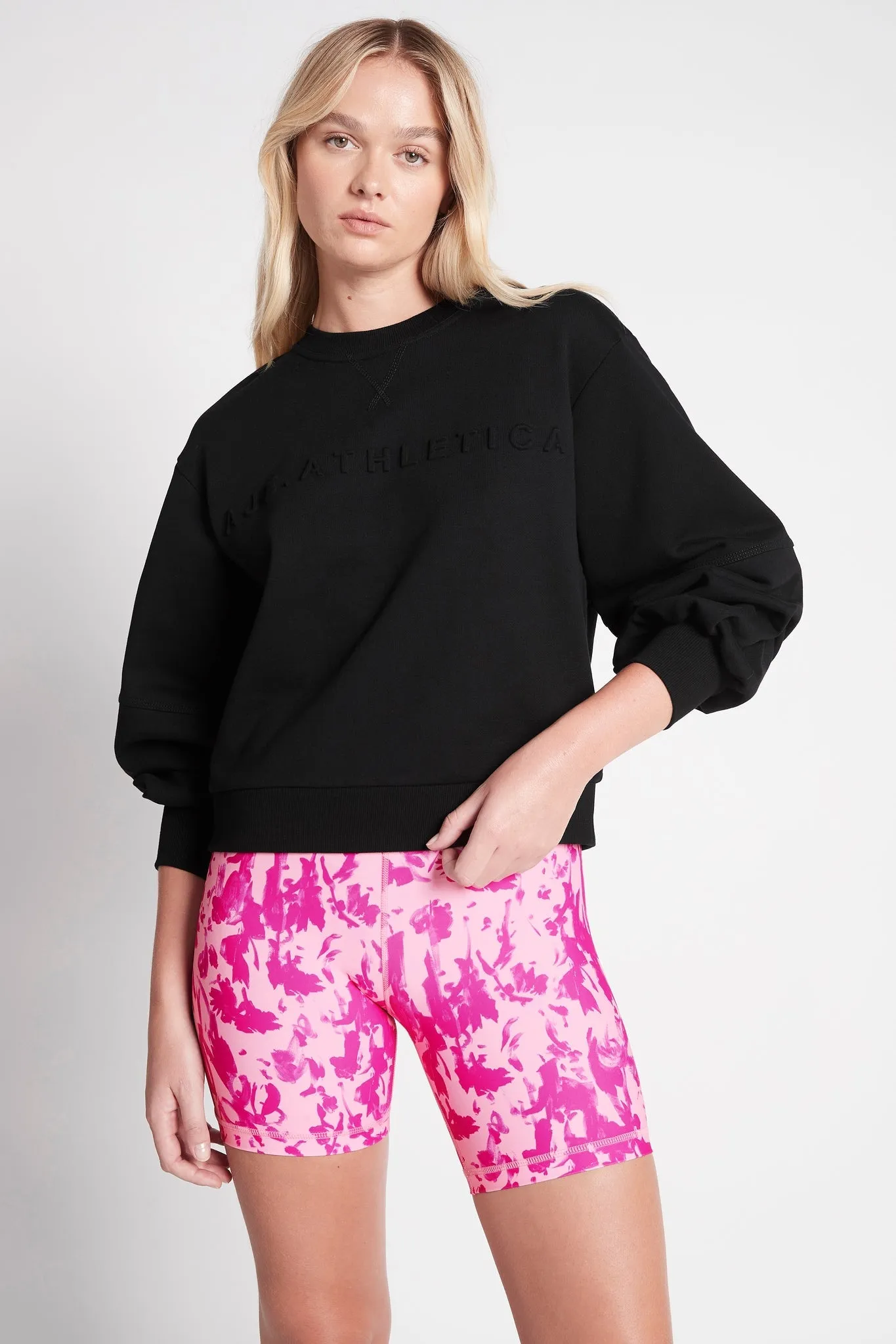 Embossed Signature Logo Crew Jumper 414