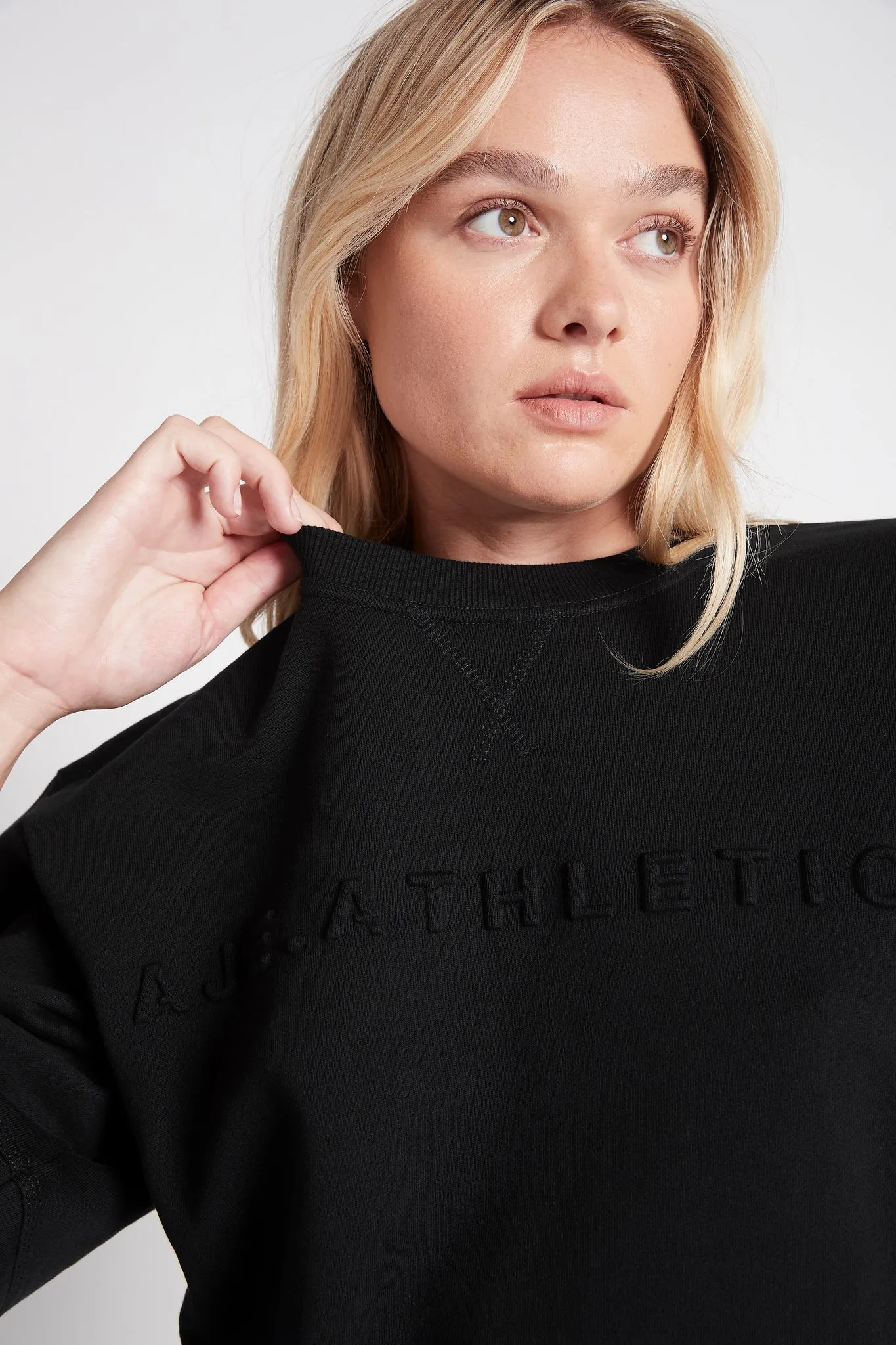 Embossed Signature Logo Crew Jumper 414