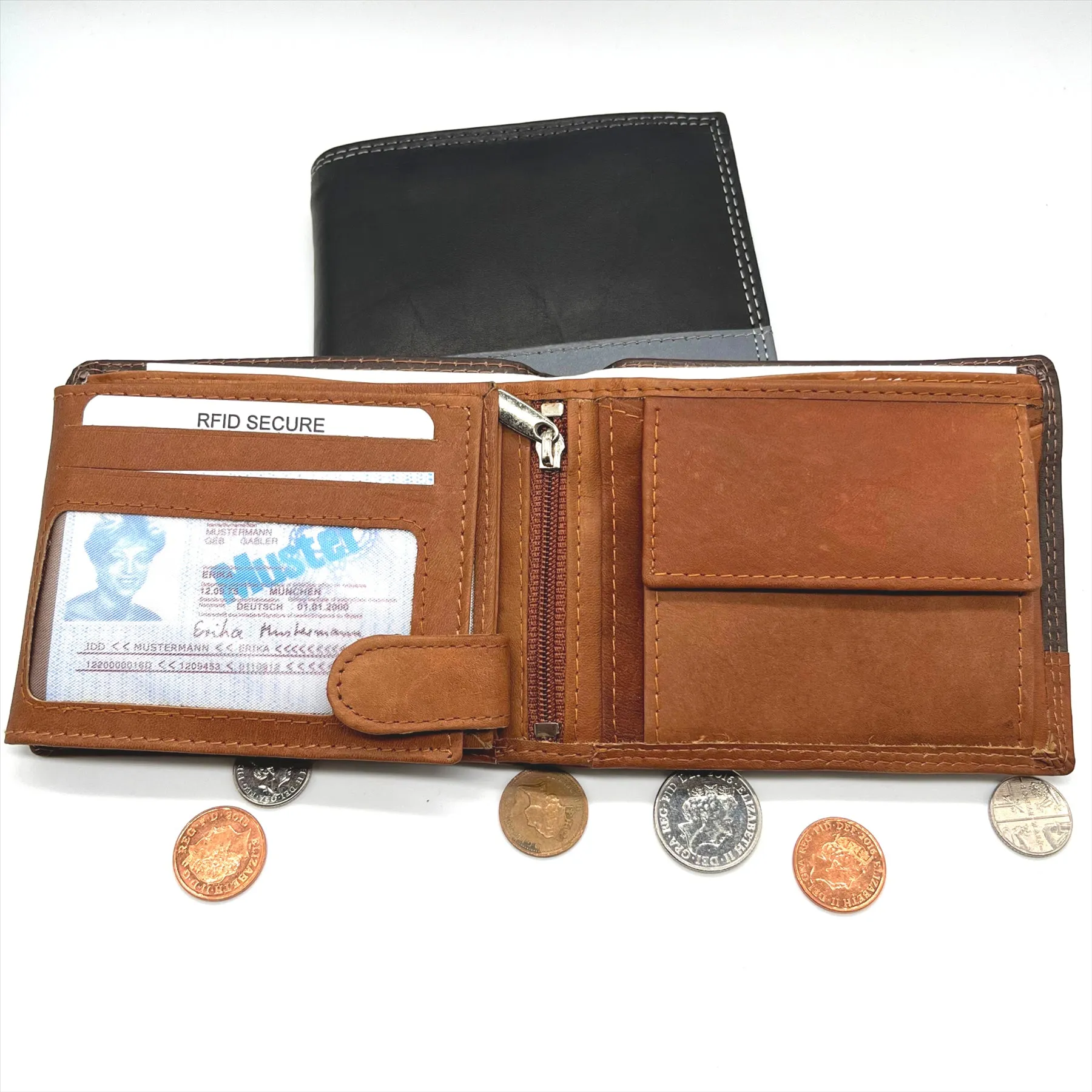 Englander Leather Mens Two Toned Wallet