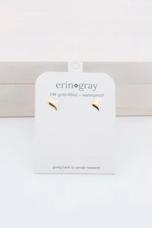 ERIN GRAY Petite Angled Heart Earrings