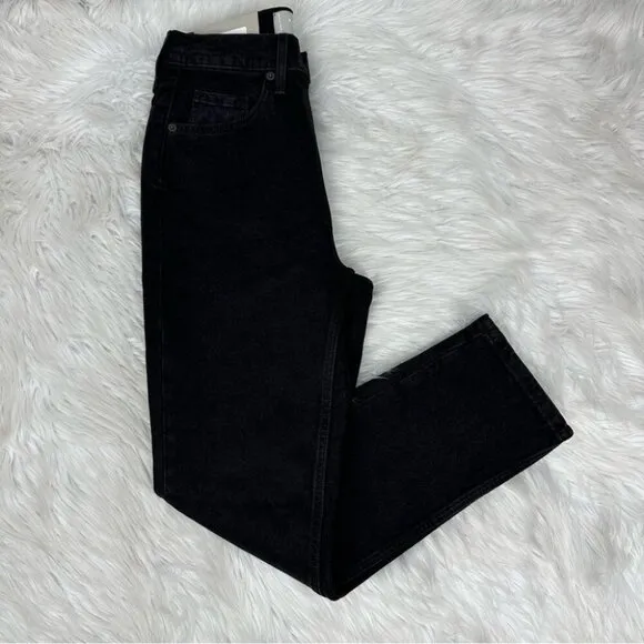 Everlane Women's NWT Black The Original Cheeky Minimalist Jean W26 Crop/L26.5