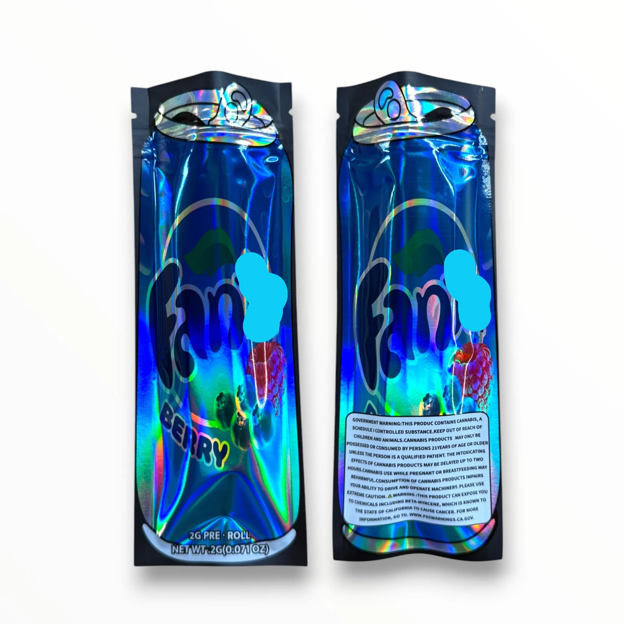 Fan-ta Berry 2 Grams Holographic Pre Roll EMPTY PACKAGING