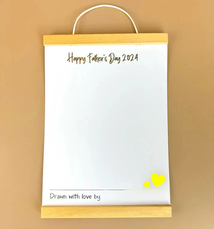 Father's Day 2024 "Picture for Daddy" Drawing Canvas & Hanger Set