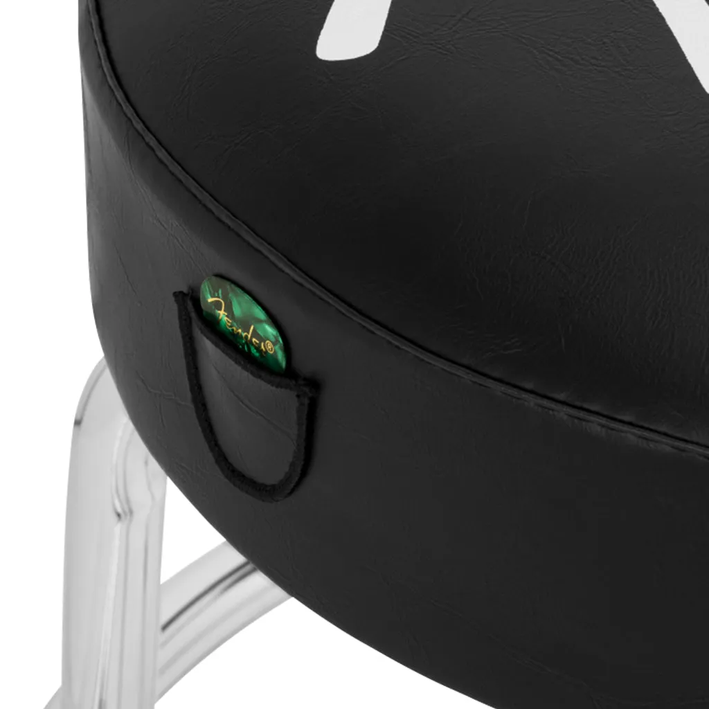 Fender Spaghetti Logo Pick Pouch Barstool in Black - 30 inch