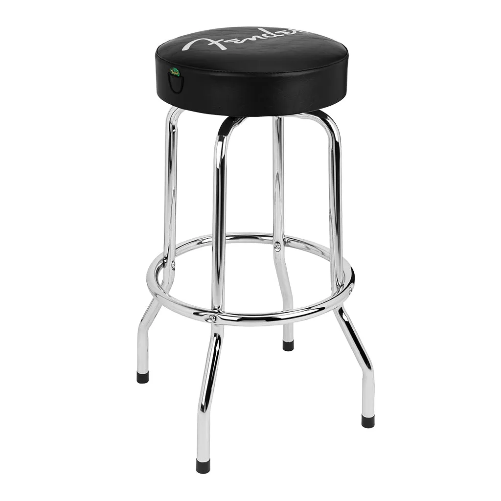 Fender Spaghetti Logo Pick Pouch Barstool in Black - 30 inch