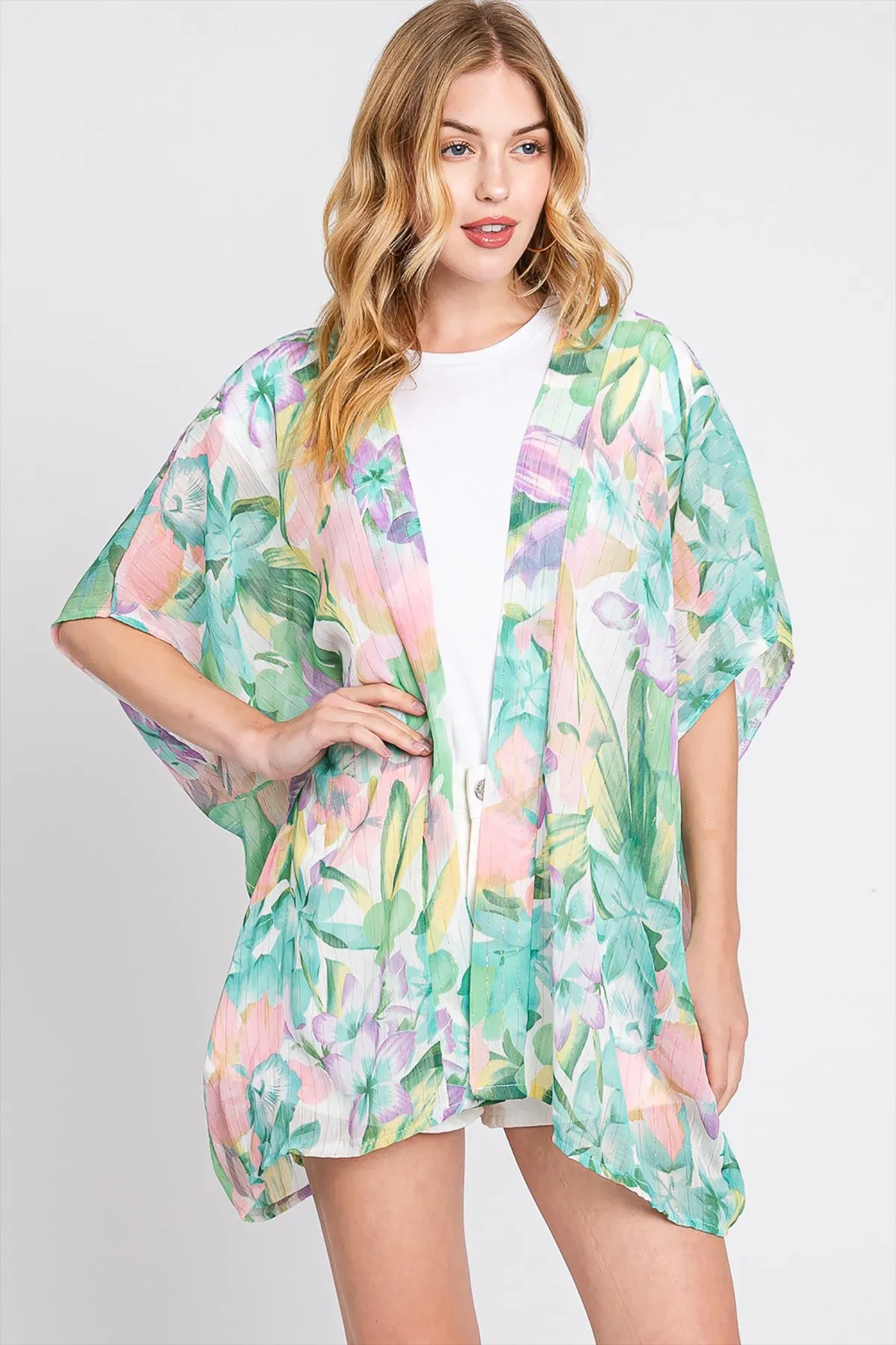 FLORAL PRINT COVER-UP