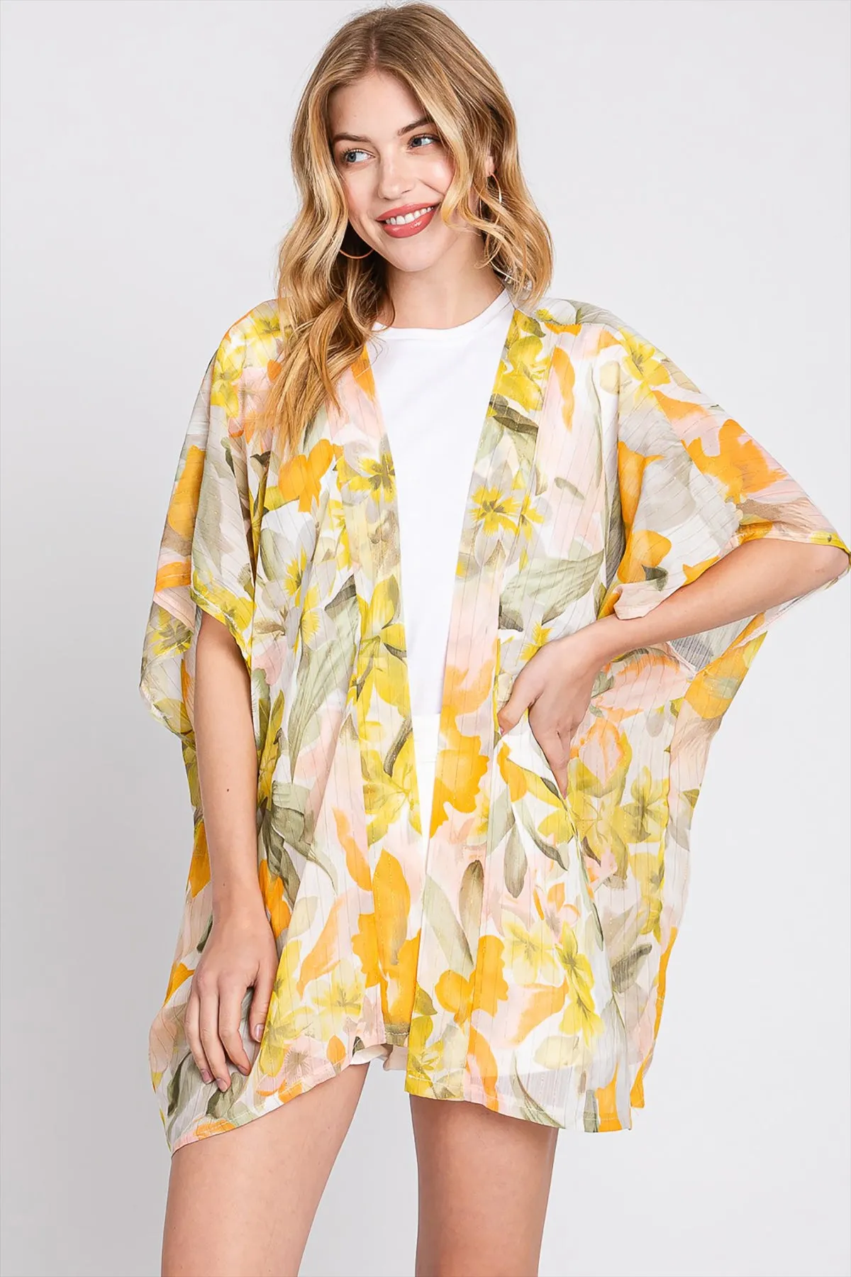 FLORAL PRINT COVER-UP
