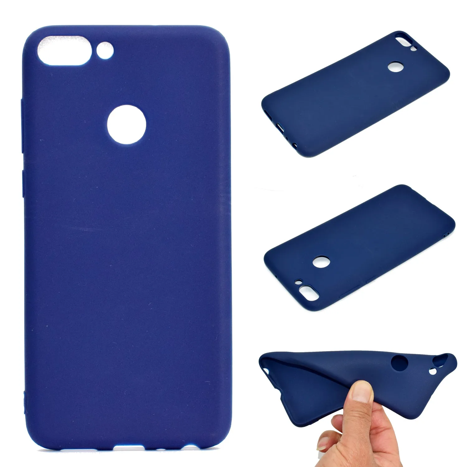 for HUAWEI Honor 9 lite Cute Candy Color Matte TPU Anti-scratch Non-slip Protective Cover Back Case black